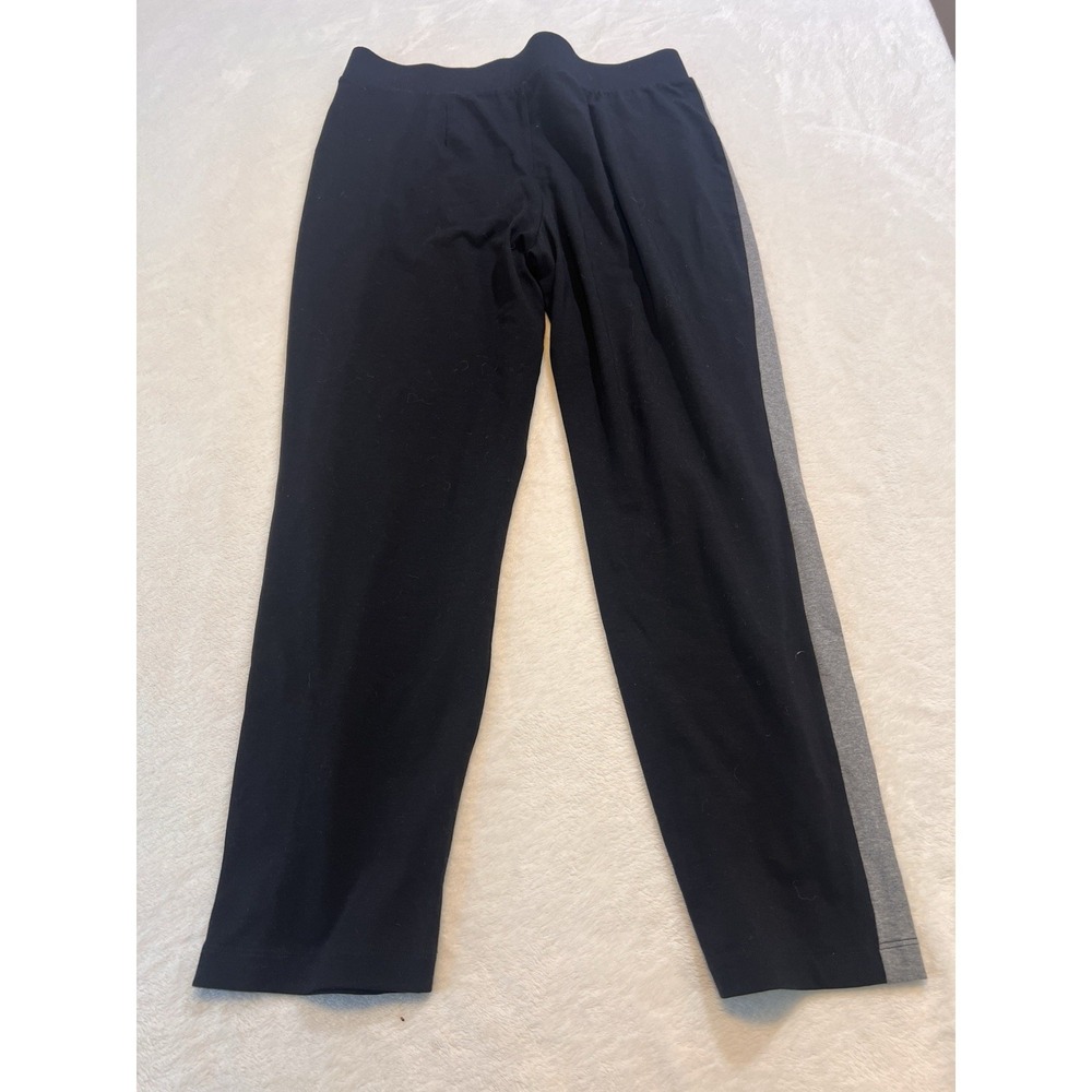 Eileen Fisher Black Gray Striped 2 Piece Set Leggings Turtleneck Long Sleeve M - Picture 5 of 12